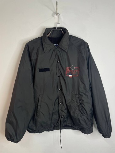 Giacca Coach Vintage Champion Fort Lewis Nera Taglia L Made in USA Foderata in Pile