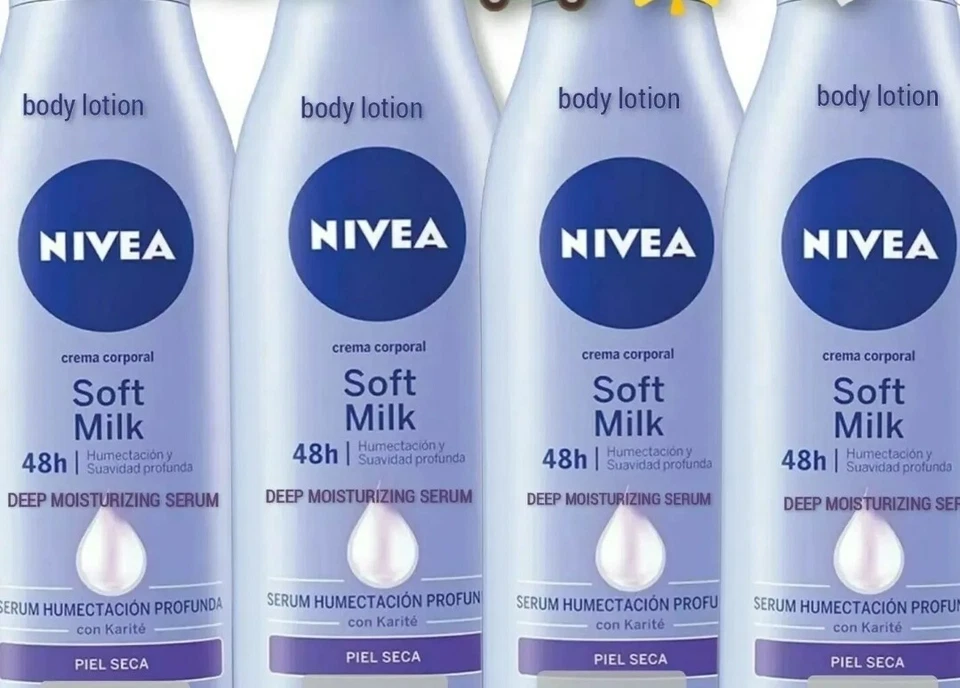 4 x 100 ml Nivea Crema Corporal Loción Hydra Humectante Nutritiva Leche Suave Foto 1 de 1