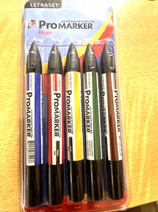 Letraset Promarker 5 Marker Pen Set - Twin Tip - Hues - Picture 1 of 2