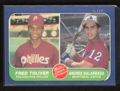 1986 Fleer #647 Fred Toliver / Andres Galarraga Rookie - Image 1 of 2