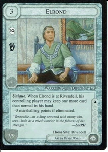 MIDDLE EARTH BLACK BORDER PREMIER TARJETA RARA ELROND ex - Imagen 1 de 1
