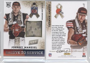 2014 Panini Black Friday Salute to Service Memorabilia Johnny Manziel Rookie RC