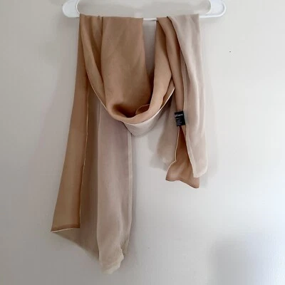 De Colección Polo Ralph Lauren Bufanda Larga de Seda Hecha en Japón Mínimo Beige Marrón 52 X 11 Foto 1 de 4