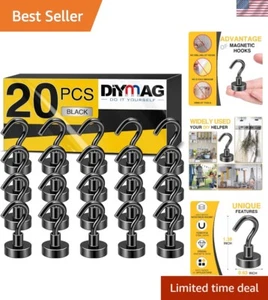 Extra Strong Magnetic Hooks with Versatile Hanging Capacity - Easy Installation - Picture 1 of 10