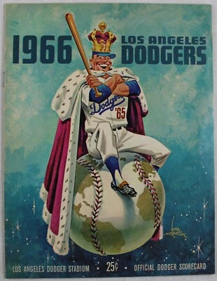 1966 Los Angeles Dodgers, Score Card - Unscored - Image 1 of 3
