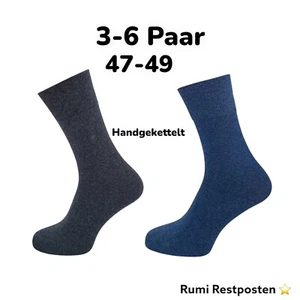 3 - 6 Paar XXL Socken Herrensocken Übergröße GR. 47-49 Baumwolle ohne Gummi - Bild 1 von 5