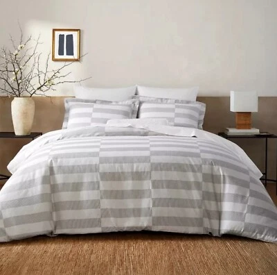 Nate Home by Nate Berkus Broken Dobby Stripe King Duvet Cover 3Pc Set Cotton$348 - Image 1 of 4