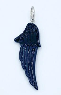 Signed Ippolita Sterling Silver & Carved Black Onyx Dove Wing Charm/Pendant - Image 1 of 4