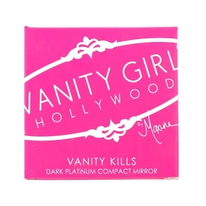 Vanity Girl Dark Platinum Compact Mirror for On-the-Go Makeup & Beauty Touch-Ups - Picture 1 of 1
