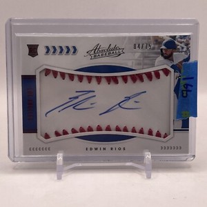 2020 Panini Absolute Edwin Rios Rc Sweet Spot Auto Red SP /75 #158