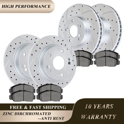 Discos de freno delanteros traseros rotores y pastillas para frenos 03-07 Acura TSX Honda Accord Foto 1 de 4