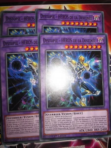 YU-GI-OH! COM (X4) DYSTOPIE HEROS DE LA DESTINEE LEHD-FRA33 EDITION 1 FR NEUF - Picture 1 of 1