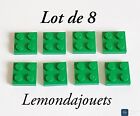Lego 3022 Lot de 8 Plats 2 x 2 Vert Green 2x2 Plate Plat Plaque 94148