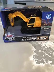 JCB Lights And Sounds Trucks Auto City BNIB Yellow Digger Chad Valley New Kids - Picture 1 of 3