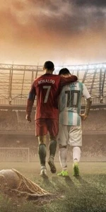 CRISTIANO RONALDO / LIONEL MESSI - MINI POSTER PICTURE POSTER 10X25 CM - Picture 1 of 1
