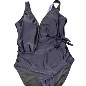 Summer Mae Women's One-Piece Black Swimsuit Size Large New With Tags - Picture 1 of 10