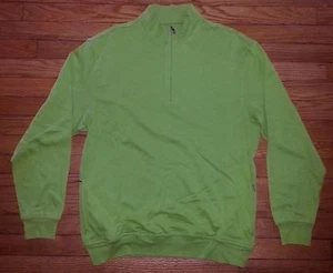 Greg Norman Pullover einfarbig limettengrün weiche Baumwolle M Jacke 1/2-Reißverschluss c196 - Bild 1 von 5