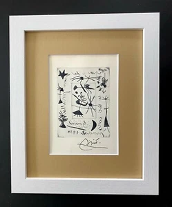 🔥 Joan Miro | Vintage 1958 Signed | Matted at 8x10 Offset Lithograph | Bid Now! - Picture 1 of 3