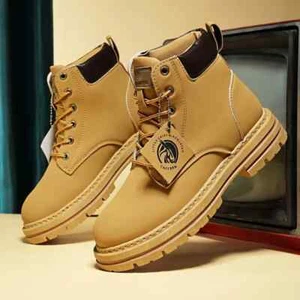 New Edition Motorcycle Boots Shoes Urban Lace-Up Thick Sole Work Sz 11 - Picture 1 of 5