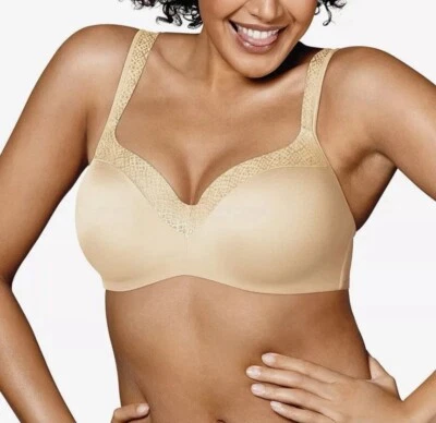 Playtex Secrets Full-coverage Underwire Bra Balconette Light Beige Size 40G - Image 1 of 4