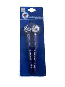 Rangers Football Club Pencils with Eraser Toppers set of 2 - Picture 1 of 1