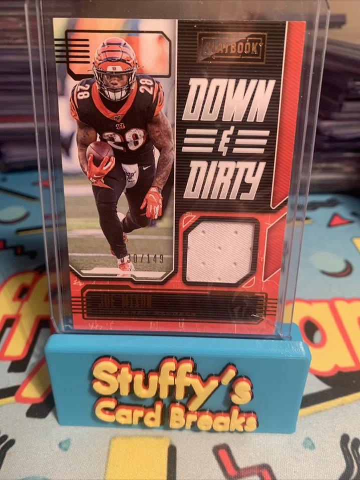 2020 Panini Playbook Down and Dirty Relics Gold /149 Joe Mixon #DD-JM - Image 1 of 1