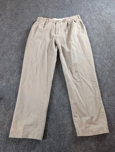 Polo Ralph Lauren Pants Men's 36x32 Pleated Beige Chino Pants Andrew Pant - Picture 1 of 12