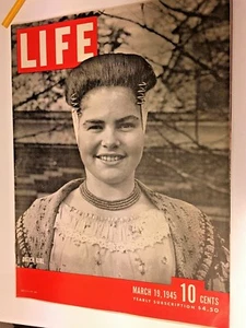 Vintage Life Magazine, DUTCH GIRL on cover March 19, 1945 - Imagen 1 de 3