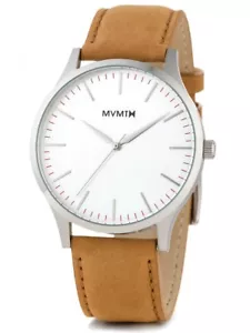 MVMT 40 Series White Tan Herrenuhr mit Lederband D-MT01-ST - Picture 1 of 1