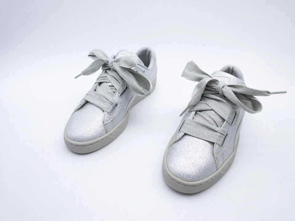 PUMA Basket Donna Scarpe Tempo Libero Sneaker Lacci da Argento Tg. 38 Eu Art - Immagine 1 di 4