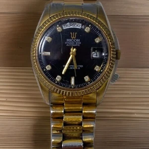 AUTHENTIC RICOH DYNAMIC WIDE PRESIDENT AUTOMATIC 21 JEWELS MEN'S DIAMOND Watch - Picture 1 of 10