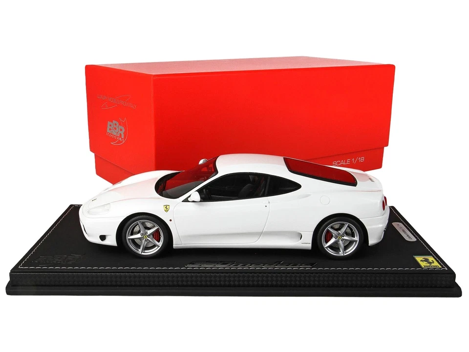 1999 FERRARI 360 MODENA WHITE & DISPLAY CASE 1/18 MODEL CAR BY BBR P18172 C