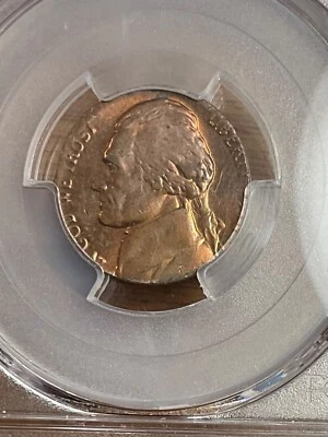 PCGS MS62RB 1978 P JEFFERSON NICKEL STRUCK ON CENT PLANCHET ERROR - Image 1 of 3