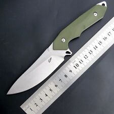 Drop Point Knife Fixed Blade Hunting Survival Wild Tactical D2 Steel G10 Handle