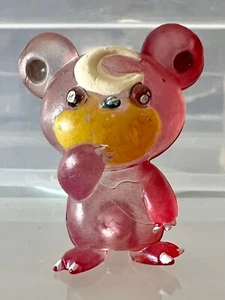 RARE Pokémon 1999 Vintage ~TEDDIURSA~ TOMY Translucent Clear PINK Figure CGTSJ  - Bild 1 von 12