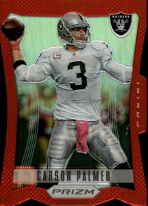 2012 Panini Prizm Prizms Red Oakland Raiders Football Card #137 Carson Palmer