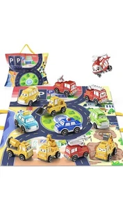 Toddler Pull Back Car Toys with Play Mat/Storage Bag - Picture 1 of 4