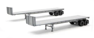 Walthers 40' flatbed trailers (undecorated white) 2/pack HO Scale Kit! - Picture 1 of 2