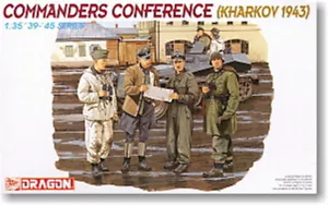 DRAGON COMMANDERS CONFERENCE KHARKOV 1943 1/35 Kits Soldados 4 figuras modelo - Imagen 1 de 3