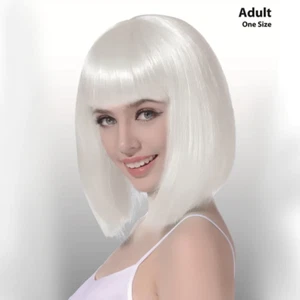Crazy Horse Style White Bob Wig - Picture 1 of 1