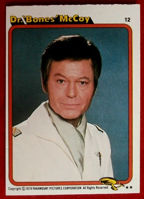STAR TREK - MOVIE - Card #12 - DR "BONES" McCOY - TOPPS 1979 - Image 1 of 2