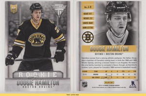 2013-14 Panini Titanium Jumbos Retail Box Toppers Dougie Hamilton #J-8 Rookie RC