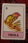 TSR 2nd Second Edition FANTASY FOREST Monster Card TROLL 1990 Cards REPLACEMENT