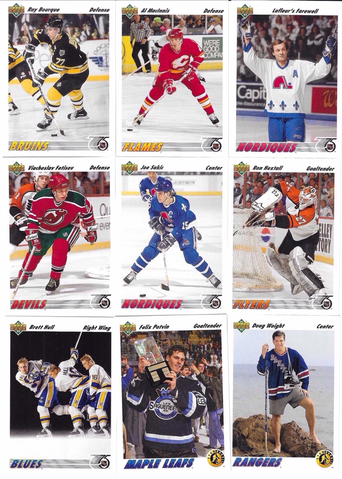 1991-92 Upper Deck NHL Hockey Cards, Pick Your Card 218-500, NM CND. - Image 1 of 1