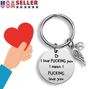 Valentine's Day Gift For Wife Girlfriend Funny Gifts Romantic Keychain Love Tag - Picture 1 of 12