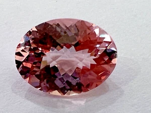 MORGANITE OVAL REDISH PINK GORGEOUS EXOTIC 7.80 CTS. MUST SEE COLLECTORS ITEM - Picture 1 of 5
