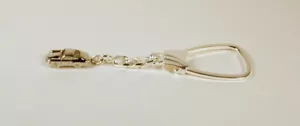 Sterling Silver Porsche 911 Hardtop Tension Lock Key Ring Free U.S. Ship - Picture 1 of 4