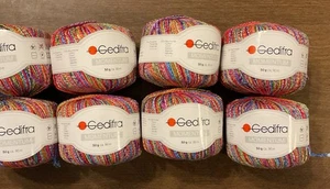 8 Ball Lot Gedifra Momentum Yarn 50g Polyamid / Cotton Blend Vibrant Colors New - Picture 1 of 7