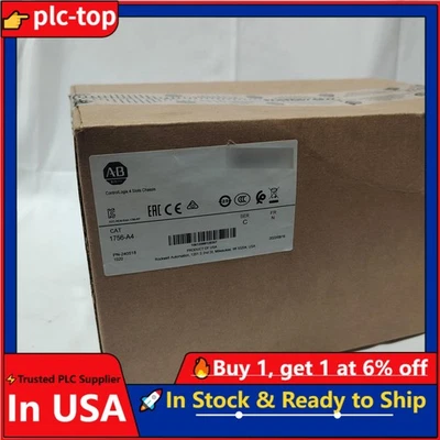 NEW Allen Bradley 1756-A4 ControlLogix 4 Slot Rack 1756A4 PLC US - Image 1 of 2