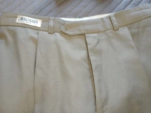 Pierre Balmain Mens Chino Trousers W30x30 Beige Straight Leg Fit Wool Blend - Picture 1 of 5